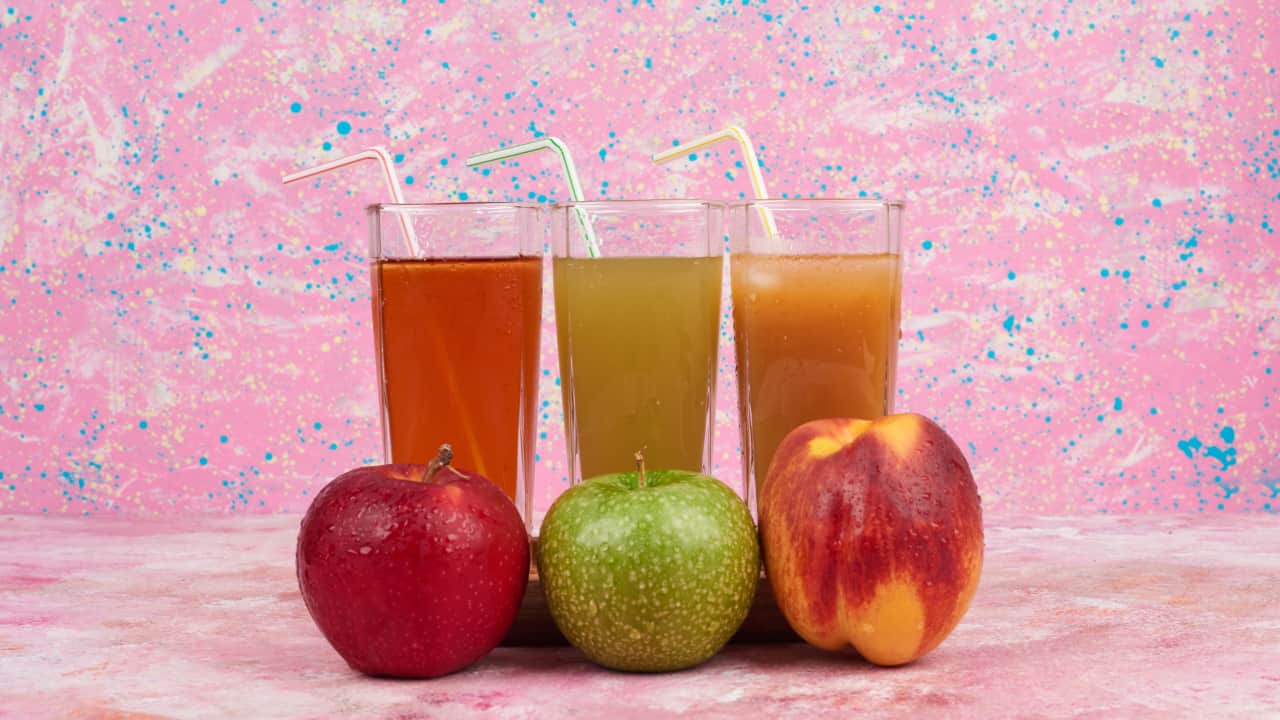 apple and peach juice