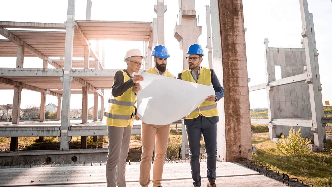 architect planning for the construction of sunroom