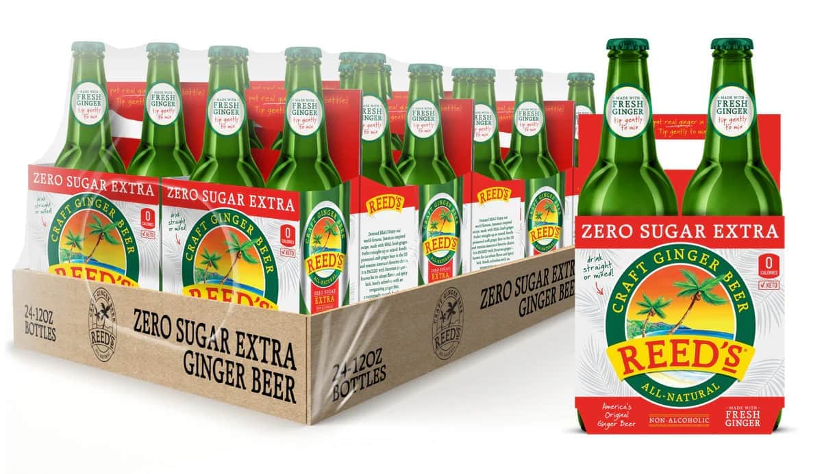 reed zero sugar ginger beer is healthiest soda